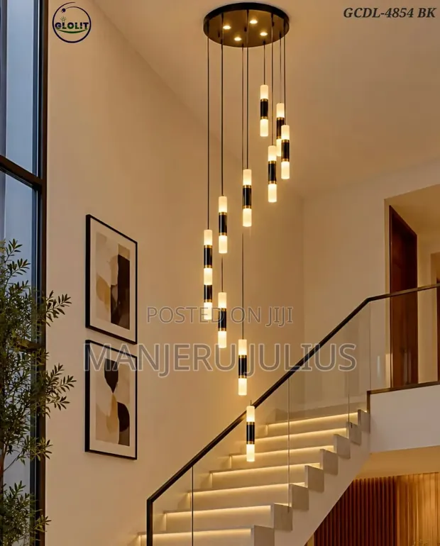 Chandelier ya Ajabu ya LED kwa Ajili ya Ngazi, Hubadilisha Rangi - 1