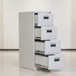 4-Drawer Storage Unit - White Steel - 1