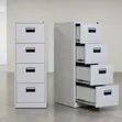 4-Drawer Storage Unit - White Steel - 2
