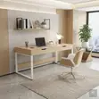Home Study Table with Dual Drawers - 5