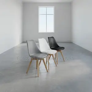 Ergonomic Padded Eames Style Dining Chair | Brown