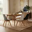 Ergonomic Padded Eames Style Dining Chair | Brown - 3
