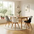 Ergonomic Padded Eames Style Dining Chair | Brown - 5