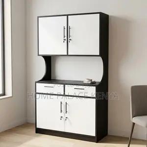 Double Door White Kitchen Cabinet
