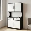 Double Door White Kitchen Cabinet - 1