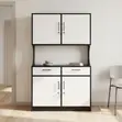 Double Door White Kitchen Cabinet - 2