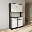 Double Door White Kitchen Cabinet - 4