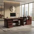 Executive 1400mm Mahogany High Desk | Meza ya Home Office - 5
