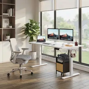 1200mm White Electric Adjustable Standing Desk