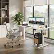 1200mm White Electric Adjustable Standing Desk - 1