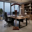 Executive Mahogany Coat Hanger | Desk Side Corner Hanger - 2