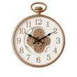 Modern Decorative Wall Clock - Rose Gold Gears - 2