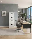 4 Lockable Office Grey Storage Filing Cabinet - 2