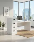 4 Lockable Office Grey Storage Filing Cabinet - 3