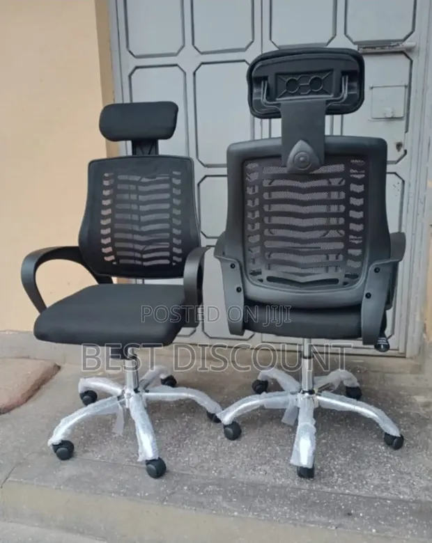 Kiti cha Ofisi cha Ergonomic - Nyeusi Mesh - 1
