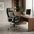Leather Executive Chair | High Adjustable Modern Office Chair - 3