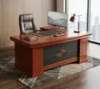1600mm Curved Mahogany Managerial Computer Desk - 3