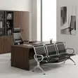 3-Person Metallic Reception Bench - 1
