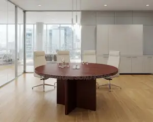 1200mm Brown Round Conference Table