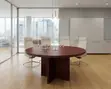 1200mm Brown Round Conference Table - 1