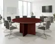 1200mm Brown Round Conference Table - 2