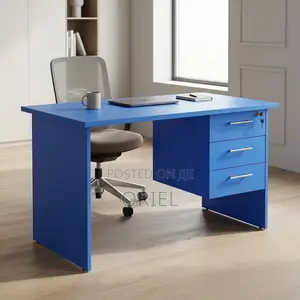 Blue Clerical Office Desk - Practical Table for Schools & Offices