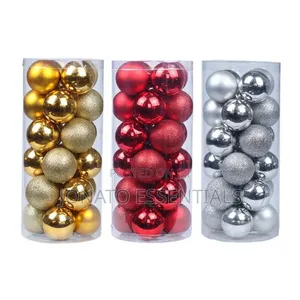 Christmas Tree Decorations Baubles Set (24 Pcs, 6cm)