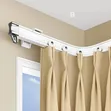 White Aluminum Curved Track Rails with Runners - 1