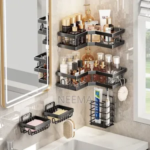 Multipurpose 5-Piece Rectangular & Corner Shower Caddy Set
