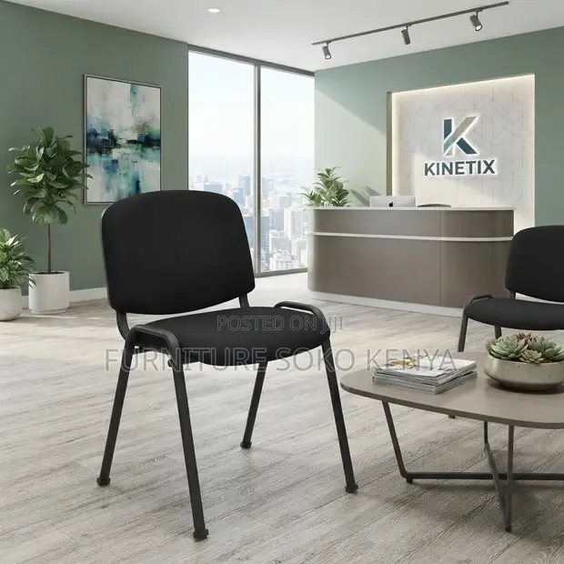Visitors Armless Toska Seat | Reception Fabric Chair - 1