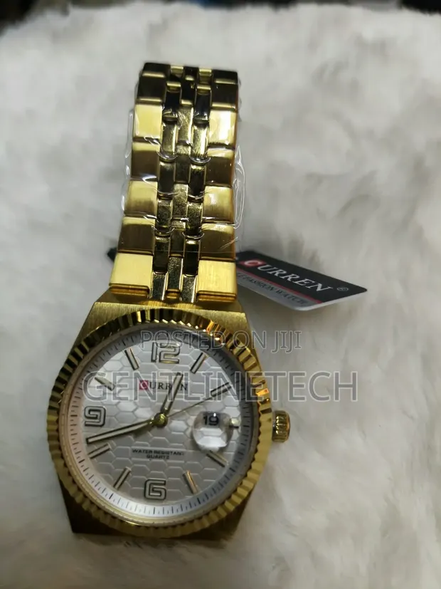 Curren 8498 Men's Gold and White Watch - 1