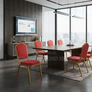 Fabric Armless Conference Chair with Mid Backrest