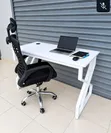 Computer Study Desk with Adjustable Office Chair - 1