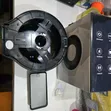 Black Jumbo Toilet Paper Dispenser with Top Tray Shelf - 3