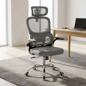 Kiti cha Ofisi cha Ergonomic cha Premium - Kinachoweza Kurekebishwa, Kijivu