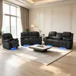 Kiseti cha Sofa cha Kisasa cha Viti 6 vya Kukunja - Kitambaa cha Kahawia - 3