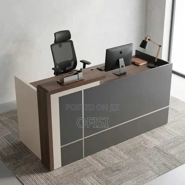 Executive Reception Desk - Gray - 1