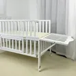 Kitanda cha Mtoto cha Mbao chenye Kazi Nyingi - Nyeupe - 5