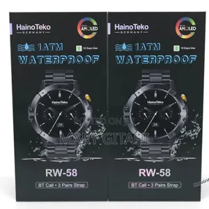 HainoTeko RW-58 Smartwatch - 1ATM Waterproof, AMOLED, BT Call, 3 Straps