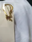 Gold-Plated Necklace with Round Pendant - 2