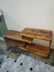 Rustic Eucalyptus Wood TV Stand - 2