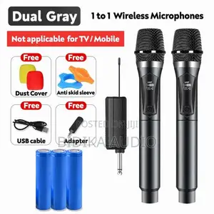 Redio ya Maikrofoni ya Dual UHF Inayochajiwa