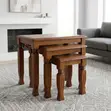 Three-Piece Wooden Side Stool Set - 2