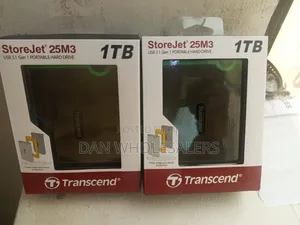 Transcend StoreJet 25M3 1TB Portable HDD - Military Drop Protection