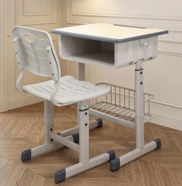 Ergonomic Kids Desk and Chair Set with Drawer - 1