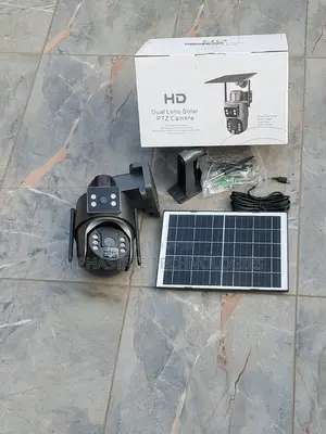 Kamera ya Usalama ya Solar Dual Lens na Motion Detection & Night Vision