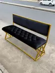 Black Velvet Waiting Manicure Bench - 5ft - 1