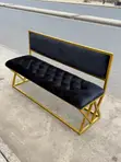 Black Velvet Waiting Manicure Bench - 5ft - 2