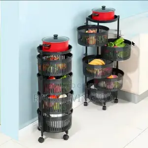 4 Tier Rotating Fruit & Vegetable Rack