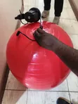 Red Yoga Ball + Pump - 1